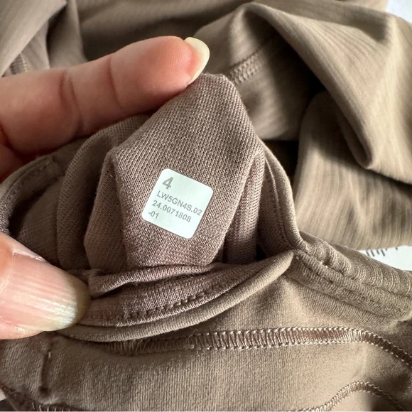 🆕🤎 Lululemon Wunder Train High Rise Ribbed Tight 28” - Taupetastic - Picture 8 of 9